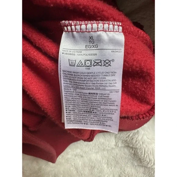 Gap Hoodie Men's XL Red Fleece Super Soft - Picture 6 of 6